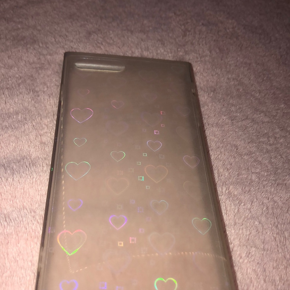 holographic heart iphone case